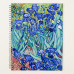 Irises Vincent van Gogh<br><div class="desc">Irises (1889) Vincent van Gogh. Un beau paysage estival. Les iris bleus fleurissent dans un lit fleuri dans un jardin verdoyant. Reproduction d'oeuvres d'art célèbres dans le domaine public.</div>