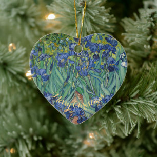 Irises Vincent Van Gogh Art Kerstmis Keramisch Ornament