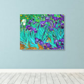 Irises, Vincent van Gogh Canvas Afdruk (Insitu (Houten vloer))