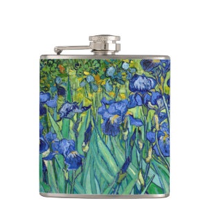Irises Vincent van Gogh Floral schilderen Heupfles