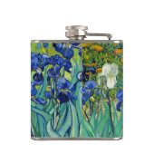 Irises Vincent van Gogh Floral schilderen Heupfles (Achterkant)