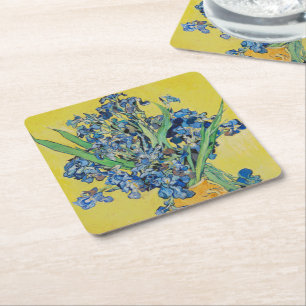 Irises Vincent van Gogh Poster Vierkante Kartonnen Onderzetter