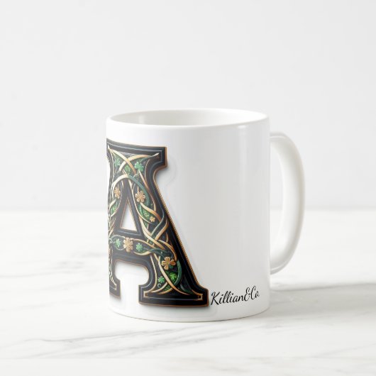 Irish A Monogram Coffee Mug (Devant droit)