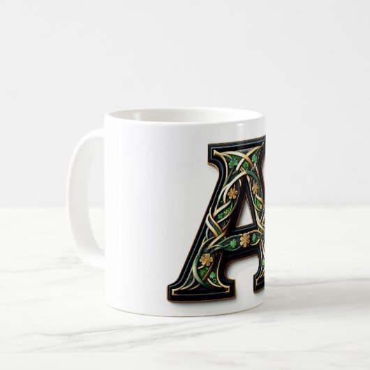 Irish A Monogram Coffee Mug (Devant gauche)