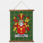 Irish Adams Coat of Arms Family Crest Hangend Wandkleed (Voorkant)