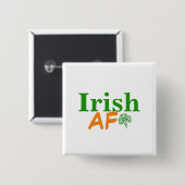 Irish AF Funny Vierkante Button 5,1 Cm (Voorkant /achterkant)