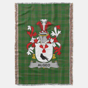 Irish Algeo Coat of Arms Family Crest Ireland Deken