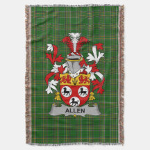 Irish Allen Coat of Arms Family Crest Ireland