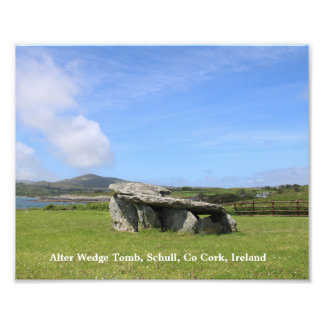 Irish Alter Wedge Tomb, Schull, Co Cork, Ierland Foto Afdruk