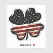 Irish American Custom Cut Vinyl Sticker (Vel)