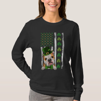 Irish American Flag  French Bulldog ST PATR T-shirt