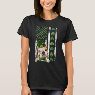 Irish American Flag  French Bulldog ST PATR T-shirt