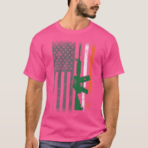 Irish American Flag Pistool Pistool St Patrick's D T-shirt