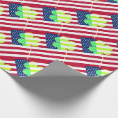 Irish American Flag Shamrock Clover St. Patrick Cadeaupapier (Hoek)