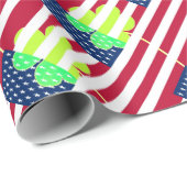 Irish American Flag Shamrock Clover St. Patrick Cadeaupapier (Rol Hoek)