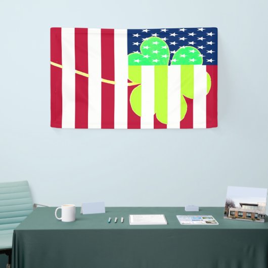 Irish American Flag Shamrock Clover St. Patrick Spandoek (Beurs)