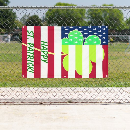 Irish American Flag Shamrock Clover St. Patrick Spandoek (Insitu)