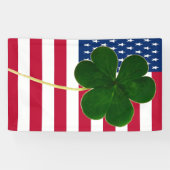 Irish American Flag Shamrock Clover St. Patrick Spandoek (Horizontaal)