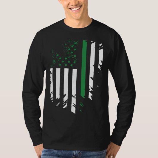 Irish American Flag St Patrick s Day T-shirt (Voorkant)