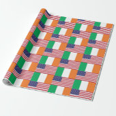 IRISH AMERICAN FLAGS CADEAUPAPIER (Uitgerold)