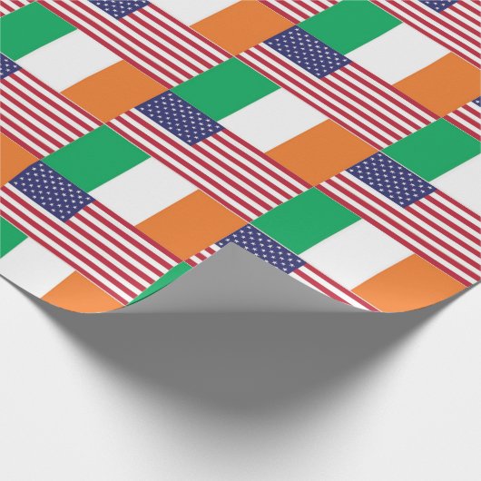 IRISH AMERICAN FLAGS CADEAUPAPIER (Hoek)