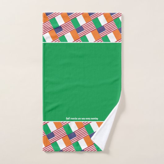 IRISH AMERICAN FLAGS | Christelijke scripts Bad Handdoek (Handdoek)