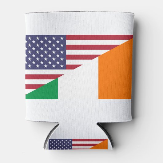 Irish American Pride US Ireland Flag Blikjeskoeler (Voorkant)