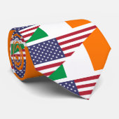 Irish American Pride US Ireland Flag Stropdas (Opgerold)