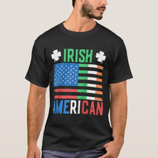 Irish American St Patricks Day Ireland Green Team T-shirt (Voorkant)