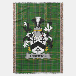 Irish Anderson wapenschild Family Crest Ireland Deken