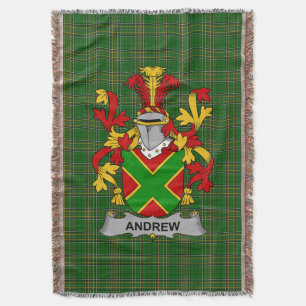 Irish Andrew Coat of Arms Family Crest Ireland Deken