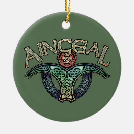 Irish Angel Pendant/Ornament Keramisch Ornament (Voorkant)