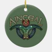 Irish Angel Pendant/Ornament Keramisch Ornament (Achterkant)