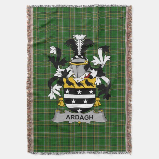 Irish Ardagh Coat of Arms Family Crest Ireland Deken (Voorkant Verticaal)