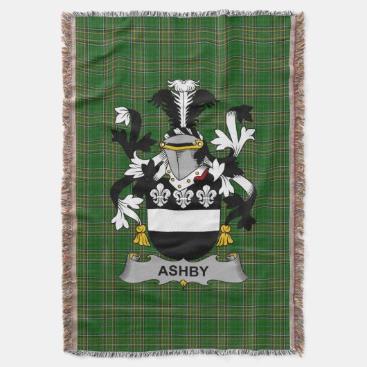 Irish Ashby Coat of Arms Family Crest Ireland Deken (Voorkant Verticaal)