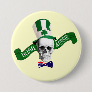 Irish Aussie St Patrick's day Ronde Button 7,6 Cm
