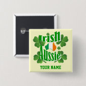 Irish Australian St Patrick's day Vierkante Button 5,1 Cm (Voorkant /achterkant)