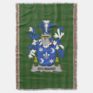 Irish Aylward Coat of Arms Family Crest Ireland Deken