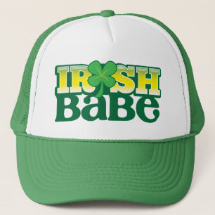 IRISH BABE! schattig met een shamrock Trucker Pet