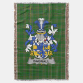 Irish Bagnall Wapen Family Crest Ierland Deken (Voorkant Verticaal)