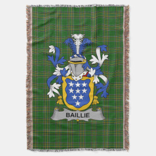 Irish Baillie Coat of Arms Family Crest Ireland Deken