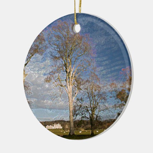 Irish Beech Trees Keramisch Ornament (Links)