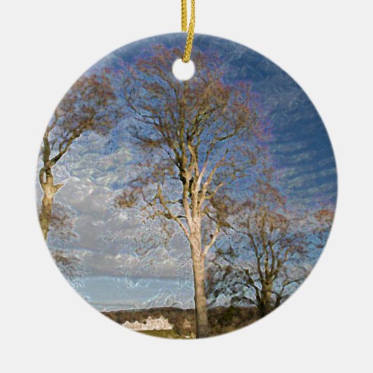 Irish Beech Trees Keramisch Ornament (Voorkant)