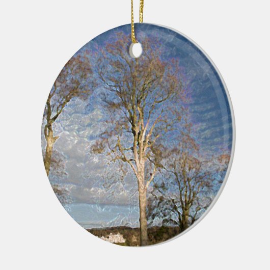 Irish Beech Trees Keramisch Ornament (Links)