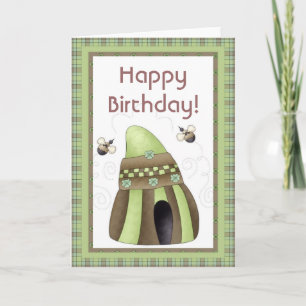 Irish Beehive Happy March Birthday Kaart