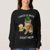 Irish Beer Cat TShirt St Patricks Day Drinking (Devant)