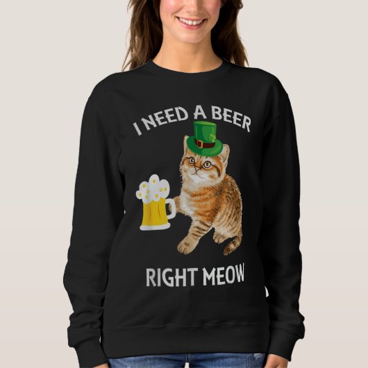 Irish Beer Cat TShirt St Patricks Day Drinking (Devant)