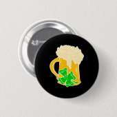Irish Beer en Shamrock Ronde Button 5,7 Cm (Voorkant /achterkant)