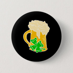 Irish Beer en Shamrock Ronde Button 5,7 Cm