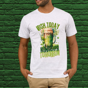 Irish Beer Grunge Clover Funny St Patrick Day Mann T-shirt